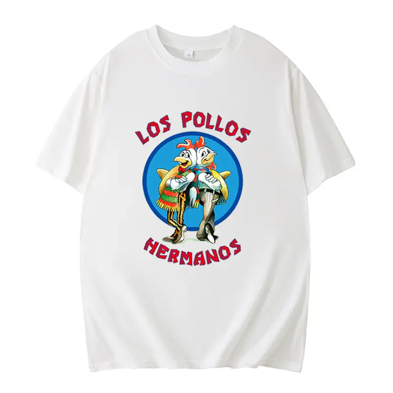 Los Polos Men's T-Shirt White Round Neck Large - Image 7