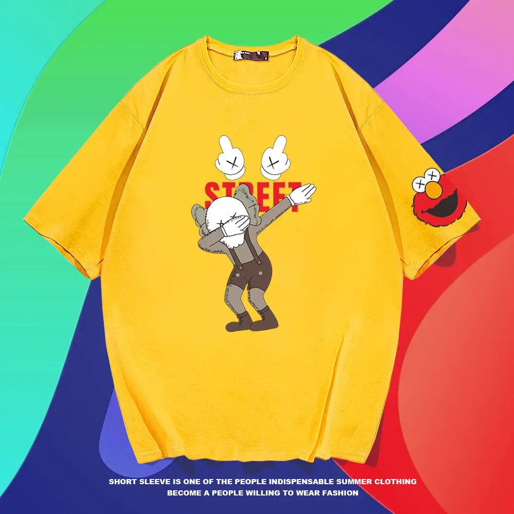 Japanese Cartoon T-Shirt White Short Sleeve Men Women