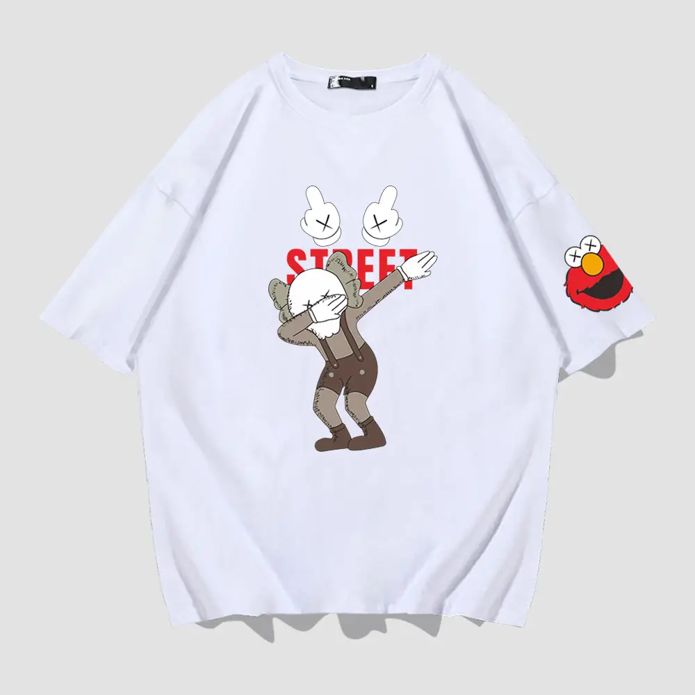 Japanese Cartoon T-Shirt White Short Sleeve Men Women