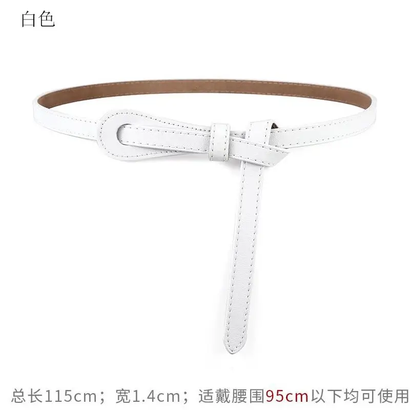 White Genuine Leather Belt for Women - Image 4