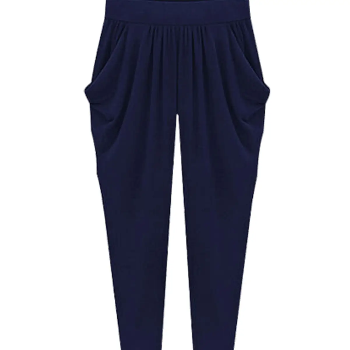 Plus Size Cropped Pants Women Black Slimming Loose - Image 11