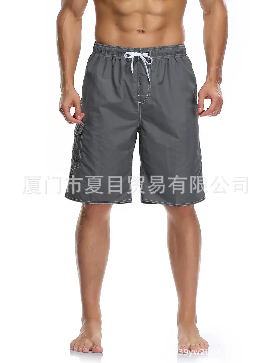 Men's Beige Beach Shorts Large Quick-Drying - Image 7
