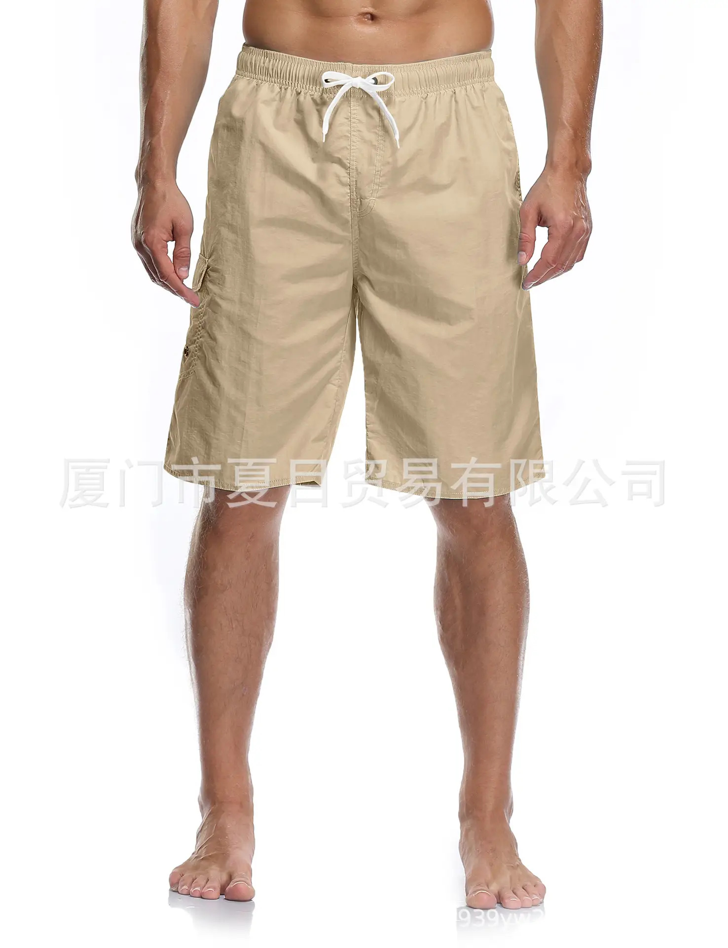 Men's Beige Beach Shorts Large Quick-Drying - Image 9
