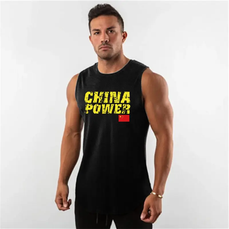 Men Sleeveless Vest Red Gym Workout