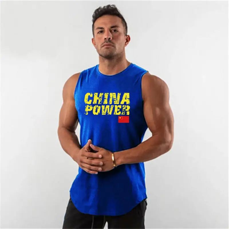 Men Sleeveless Vest Red Gym Workout