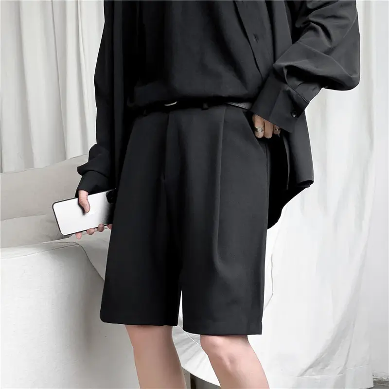 Men's Loose Straight Shorts White Summer Casual - Image 4