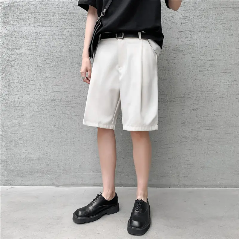 Men's Loose Straight Shorts White Summer Casual - Image 6