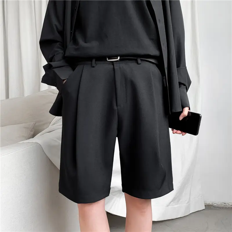 Men's Loose Straight Shorts White Summer Casual - Image 2