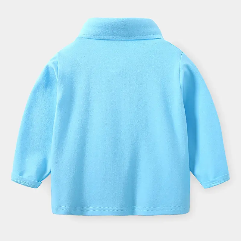 Children's Yellow Polo Shirt 2023 Boys Long Sleeve - Image 6