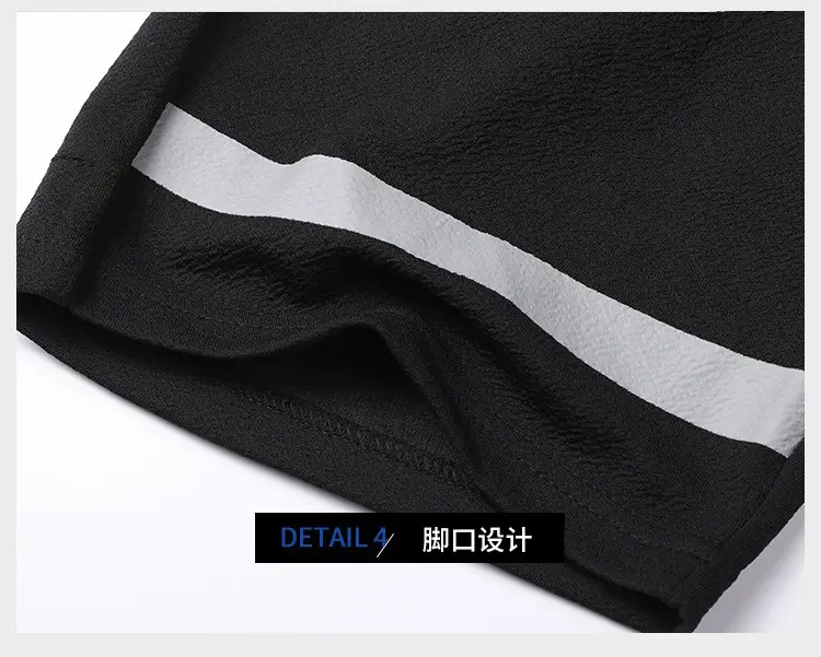 Men Black Casual Sports Suit Shorts Two Piece — feature 19