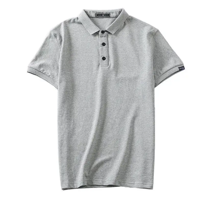 Men's Korean Style Polo T-Shirt Solid Color - Image 2