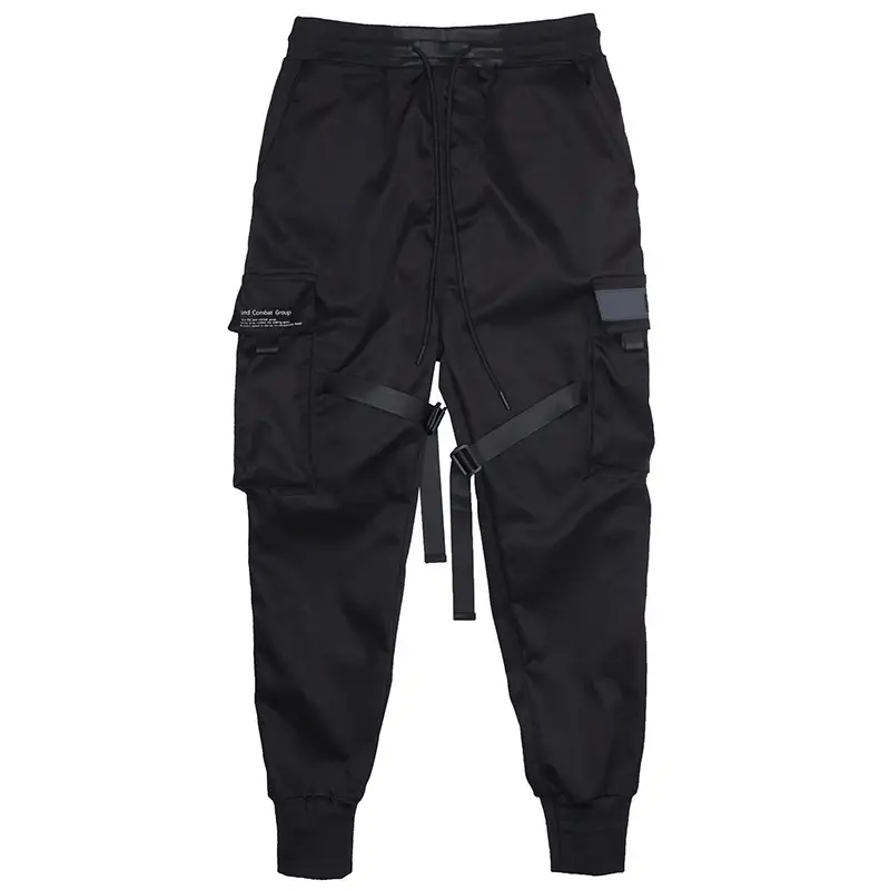 Men's Black Cargo Pants Slim Fit Youth Casual Leg Pants - Image 6