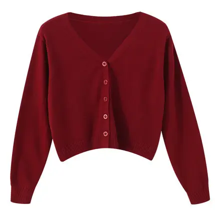 Women Korean Style Knitted V Neck Sweater Small — feature 25