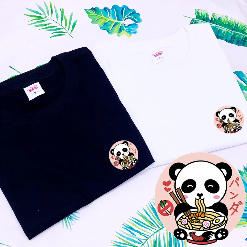2020 Panda Cartoon T-Shirt White Loose Summer Casual Men Women - Image 3