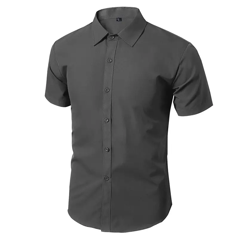 Men's Maroon Button-Down Shirt Long Sleeve - Image 13