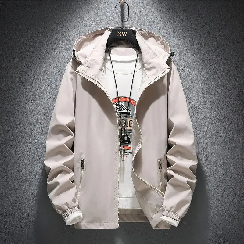 Men's Yellow Hooded Jacket Spring Autumn 2025 - Image 10