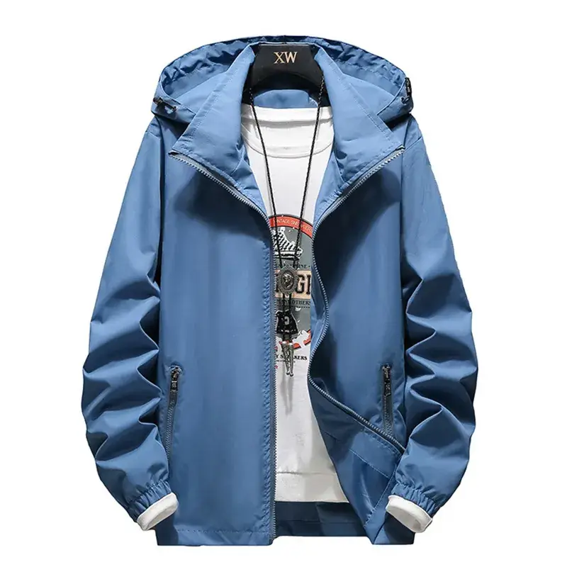 Men's Yellow Hooded Jacket Spring Autumn 2025 - Image 11