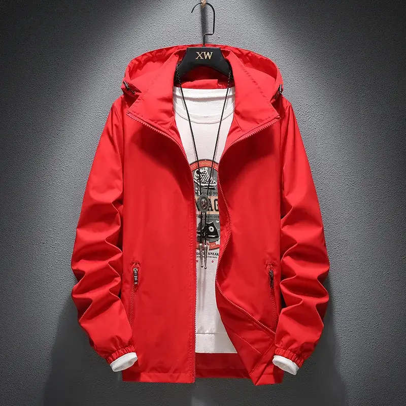 Men's Yellow Hooded Jacket Spring Autumn 2025 - Image 3