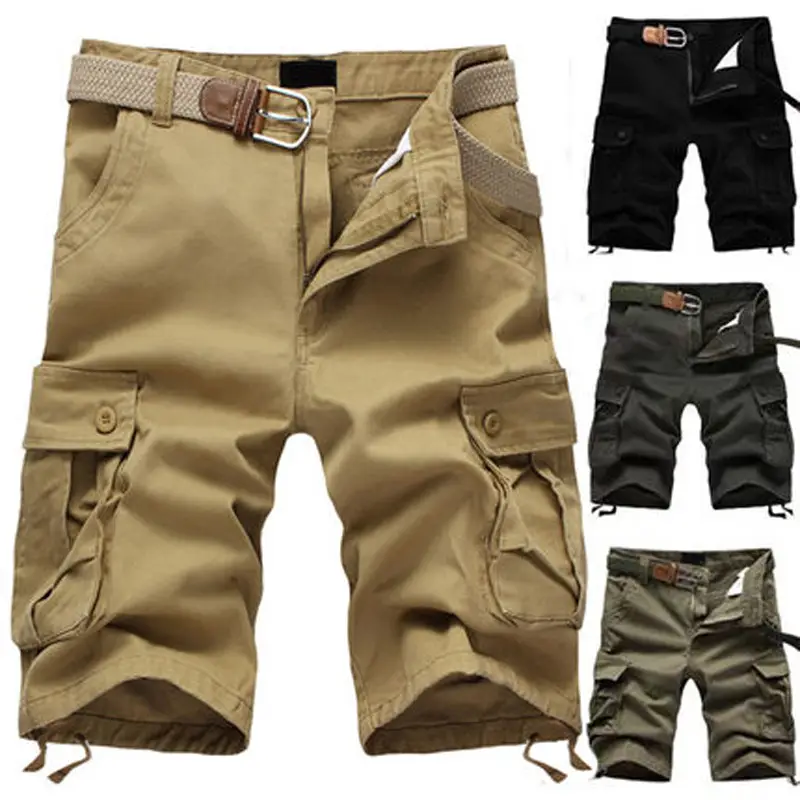 Men's Multi-Pocket Casual Crock Shorts Loose Large - Image 5