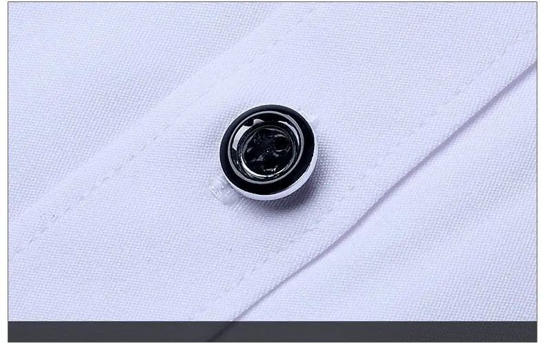 Men's Long Sleeve Black Slim Fit Shirt with Belt — feature 16