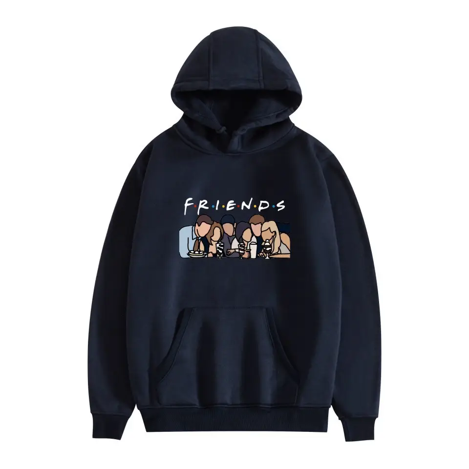 Black Fleece Friends Hoodie for Men Winter - Image 10
