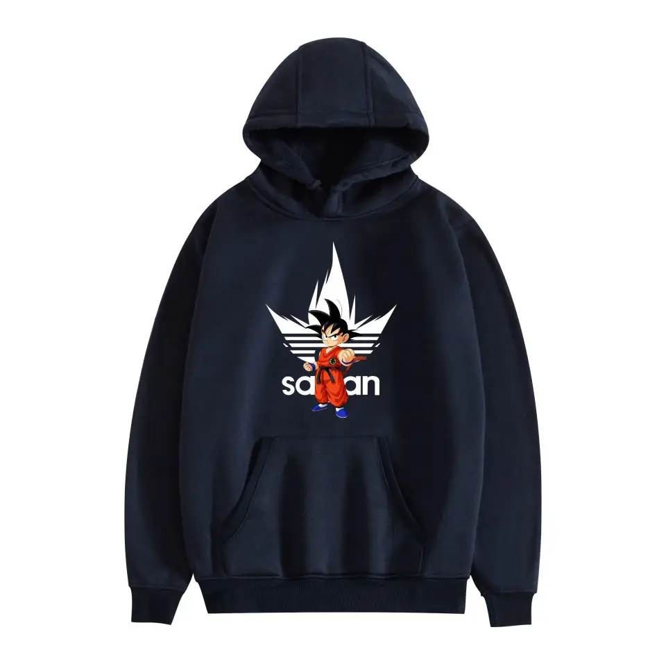 Dragon Ball Super Saiyan Hoodie Navy Blue Casual Men Women - Image 4