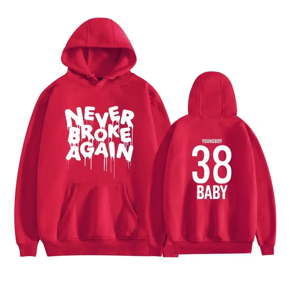 White Hoodie "Never Broke Again" YoungBoy 38 Baby