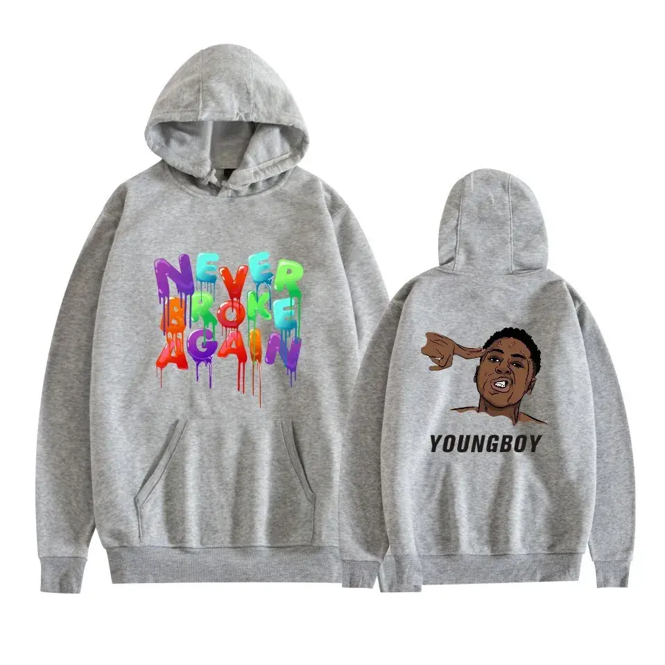 White Hoodie "Never Broke Again" YoungBoy 38 Baby