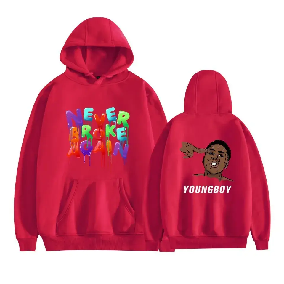 White Hoodie "Never Broke Again" YoungBoy 38 Baby