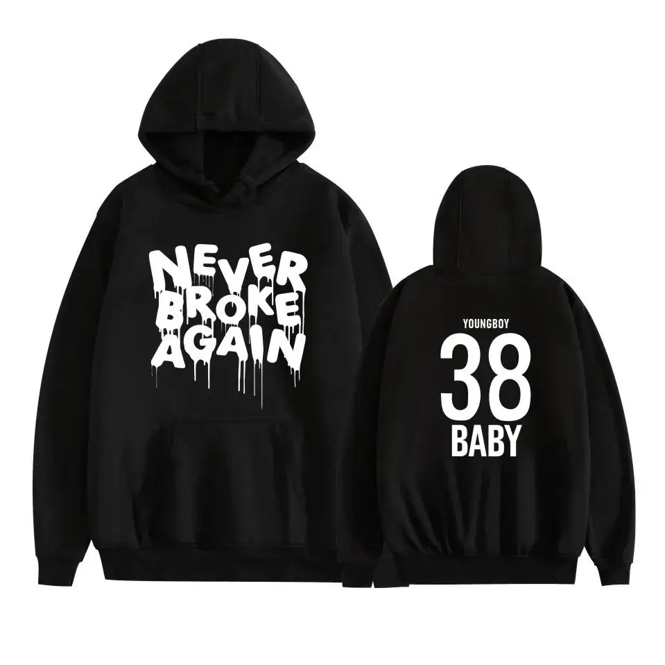 White Hoodie "Never Broke Again" YoungBoy 38 Baby
