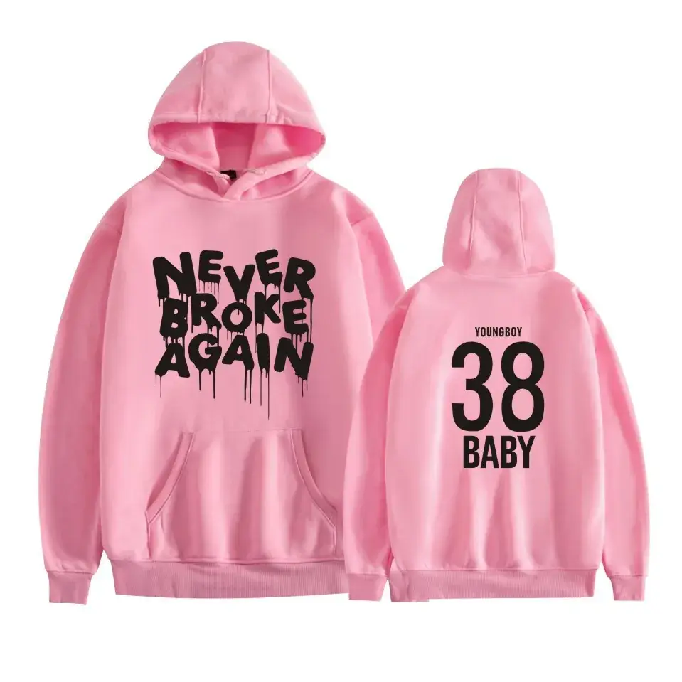 White Hoodie "Never Broke Again" YoungBoy 38 Baby