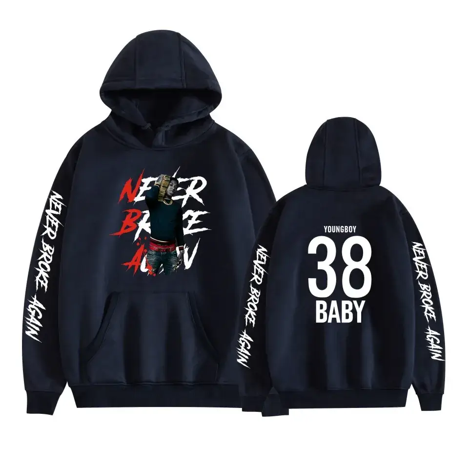 White Hoodie "Never Broke Again" YoungBoy 38 Baby