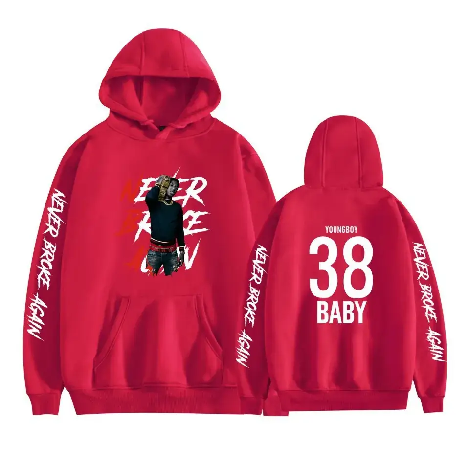 White Hoodie "Never Broke Again" YoungBoy 38 Baby