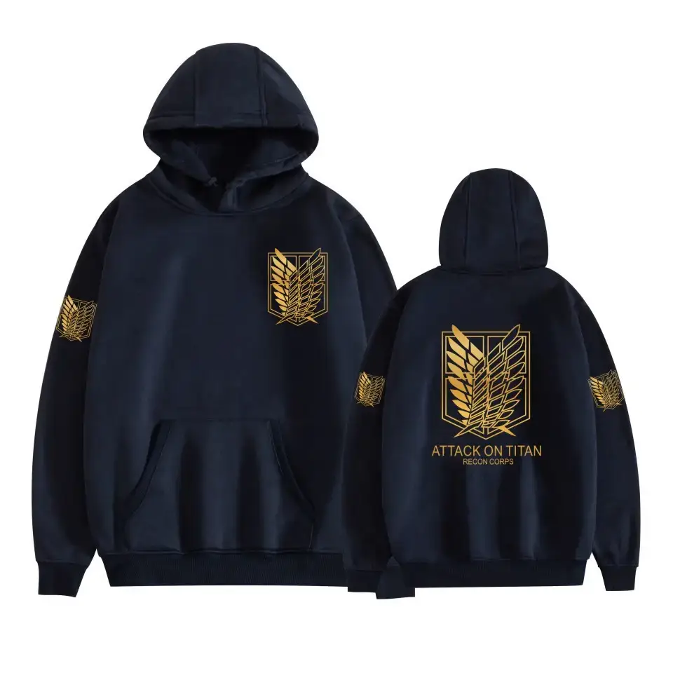 Pink Gray Attack Corps Hoodie with Freedom Wing Design - Image 10