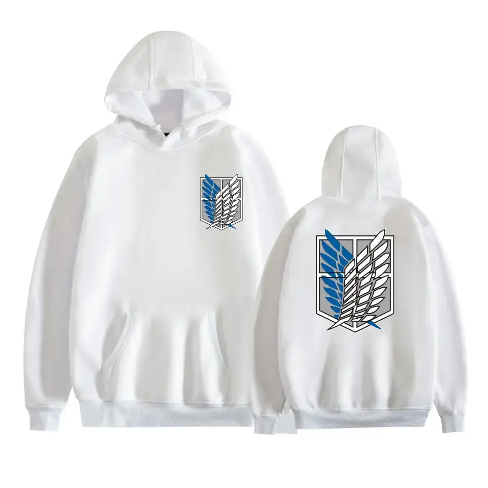 Pink Gray Attack Corps Hoodie with Freedom Wing Design - Image 14