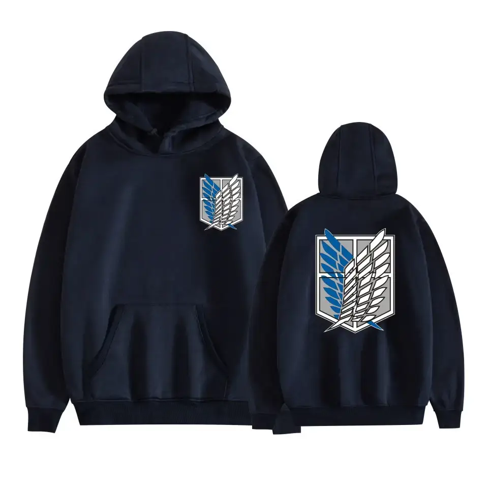 Pink Gray Attack Corps Hoodie with Freedom Wing Design - Image 16