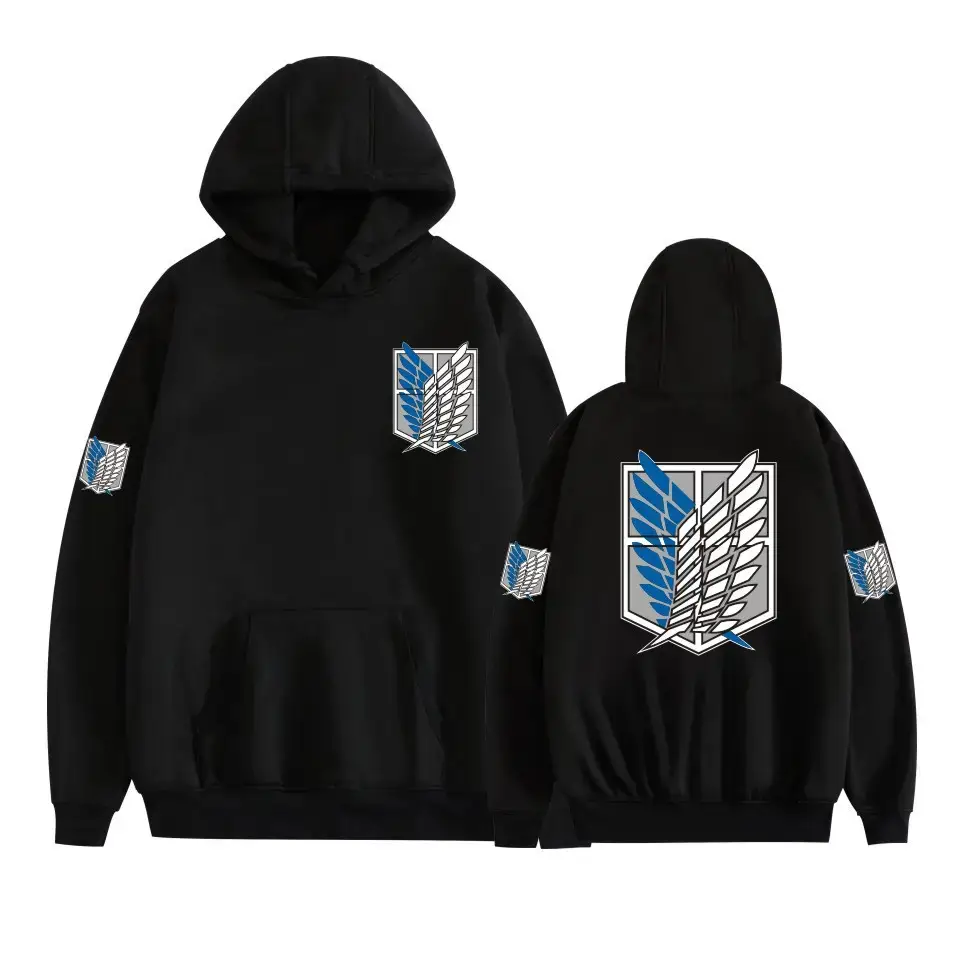 Pink Gray Attack Corps Hoodie with Freedom Wing Design - Image 19