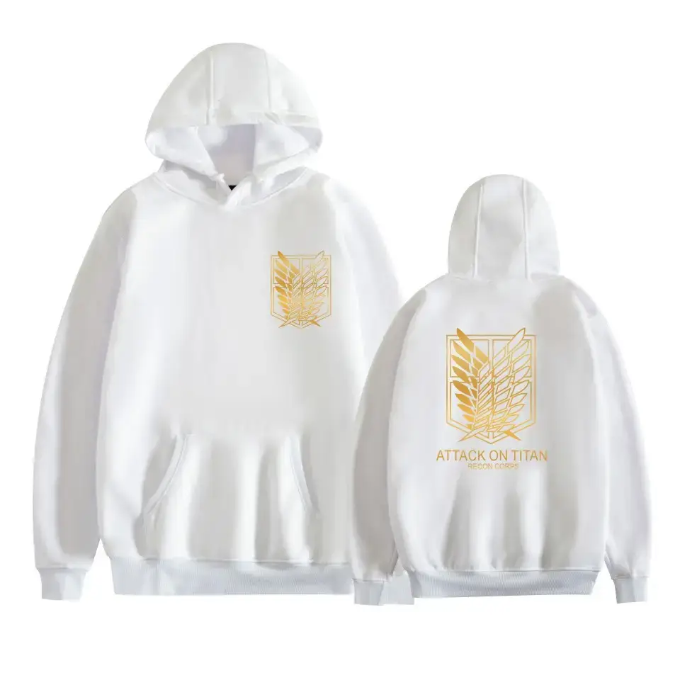Pink Gray Attack Corps Hoodie with Freedom Wing Design - Image 2