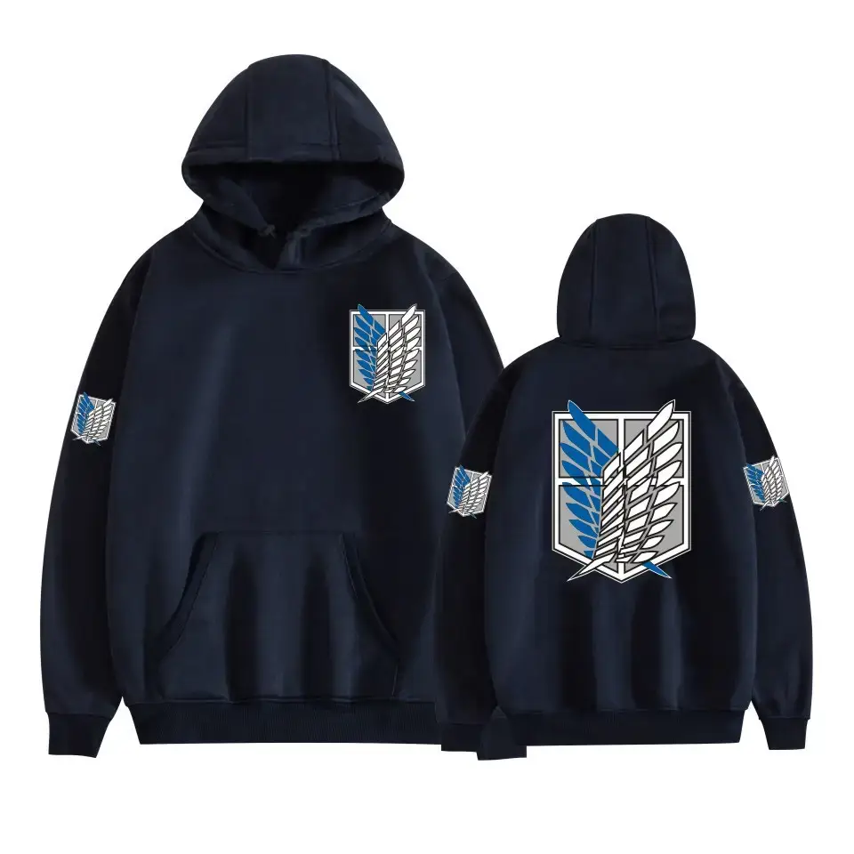 Pink Gray Attack Corps Hoodie with Freedom Wing Design - Image 22