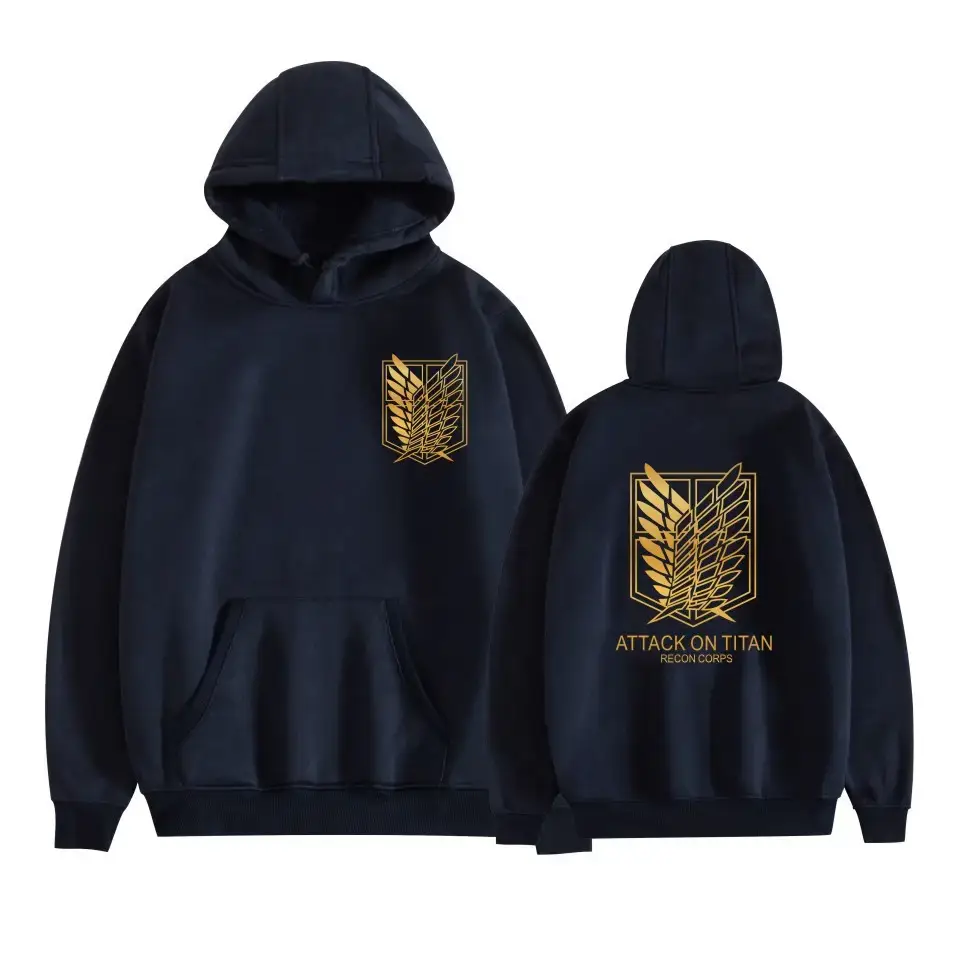 Pink Gray Attack Corps Hoodie with Freedom Wing Design - Image 4