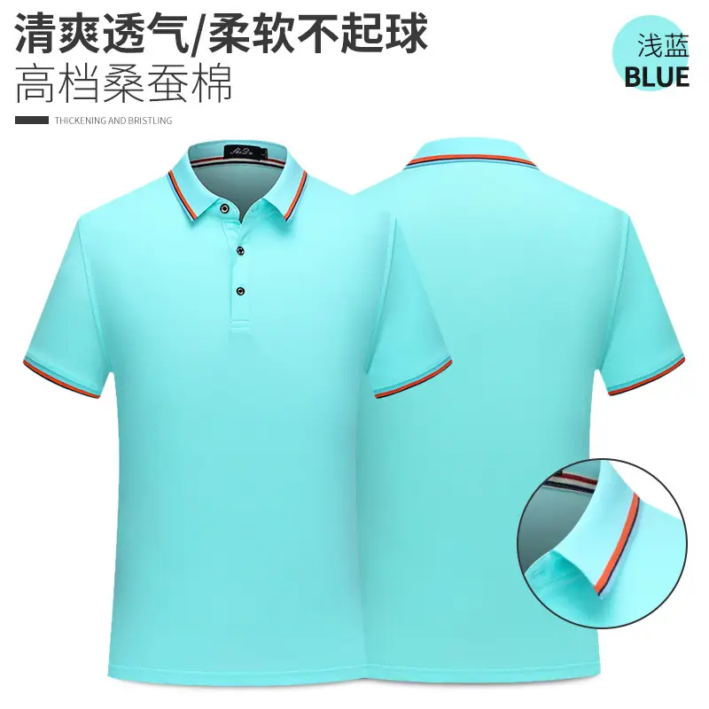 Men Gray Cotton Polo Shirt Summer Wear - Image 9