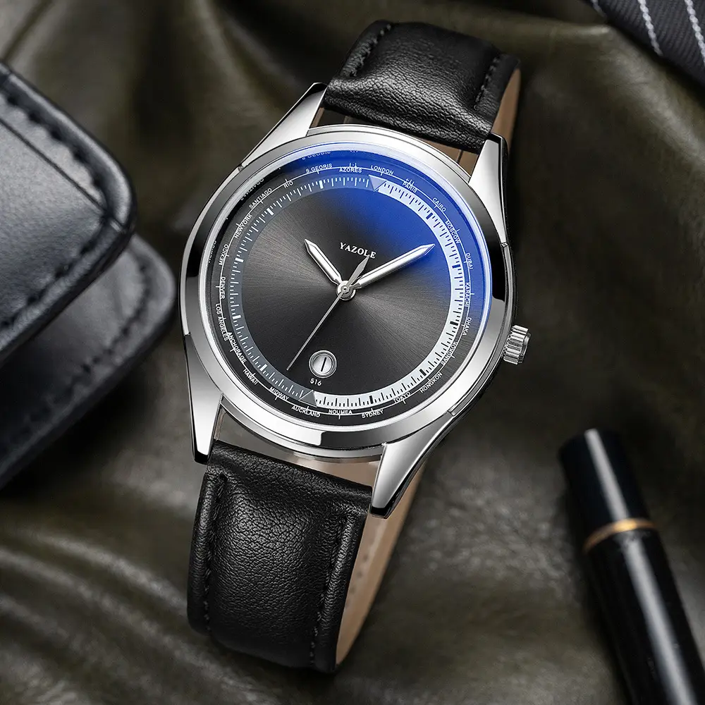 Yazole Men's Luminous Blue Quartz Watch - Image 6