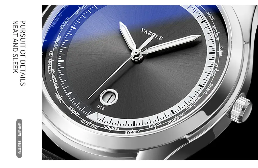 Yazole Men's Luminous Blue Quartz Watch — feature 11