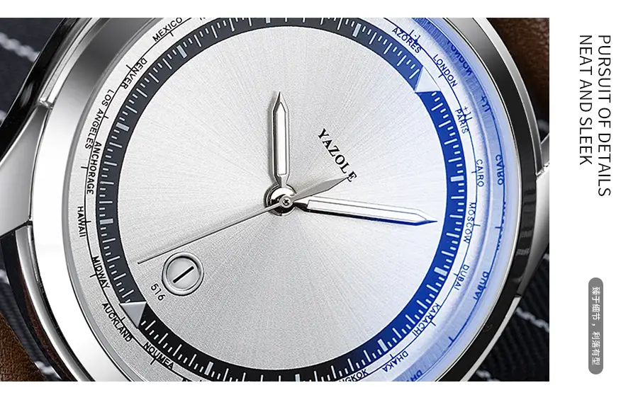 Yazole Men's Luminous Blue Quartz Watch — feature 13