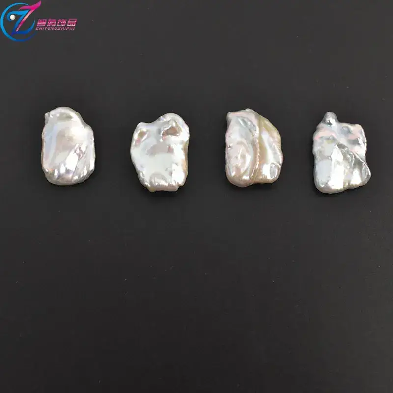 Natural Pearl Baroque Large Alien Long Square Freshwater Looser Beads - Image 5