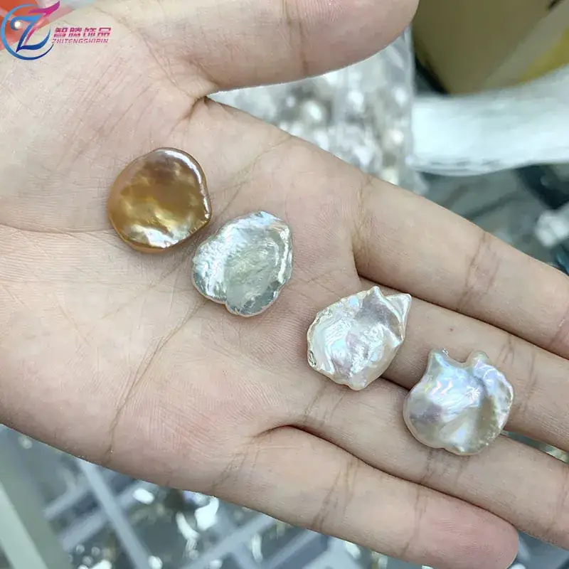 Natural Pearl Baroque Large Alien Long Square Freshwater Looser Beads - Image 6