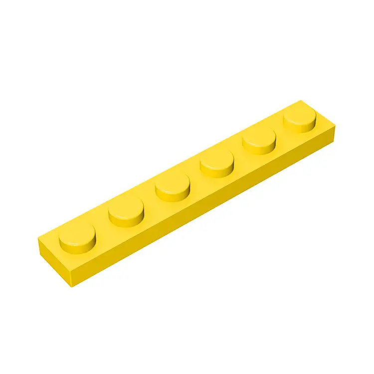 Yellow Lego 6x6 Base Plate Small Particle Insertion Building Blocks