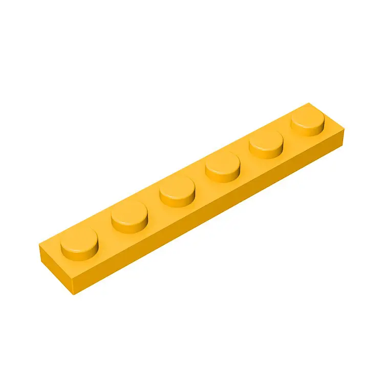 Yellow Lego 6x6 Base Plate Small Particle Insertion Building Blocks
