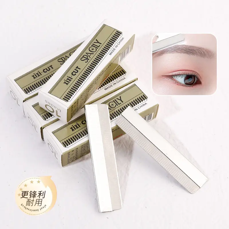 Stainless Steel Eyebrow Shaping Blades 10Pcs Disposable - Image 8