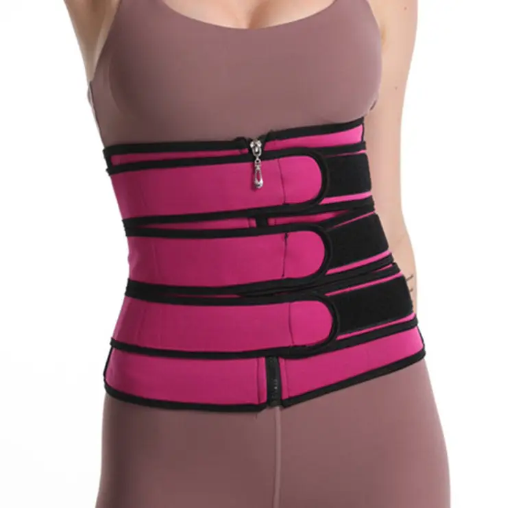 Women's Black Sports Body Shaping Belt with Zip - Image 5